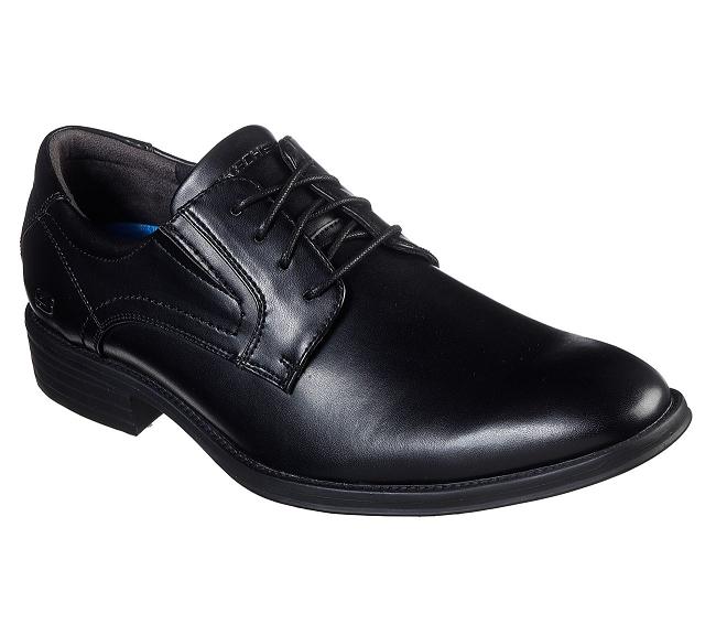 Zapatos Sin Cordones Skechers Hombre - Larken Negro AXPMD5291